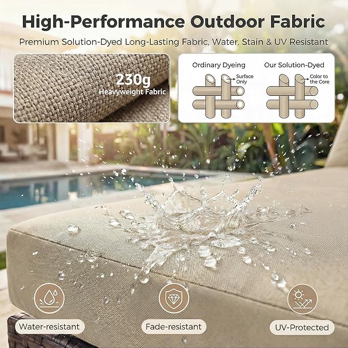 NICESOUL 6 Piece Patio Furniture Set - Image 9