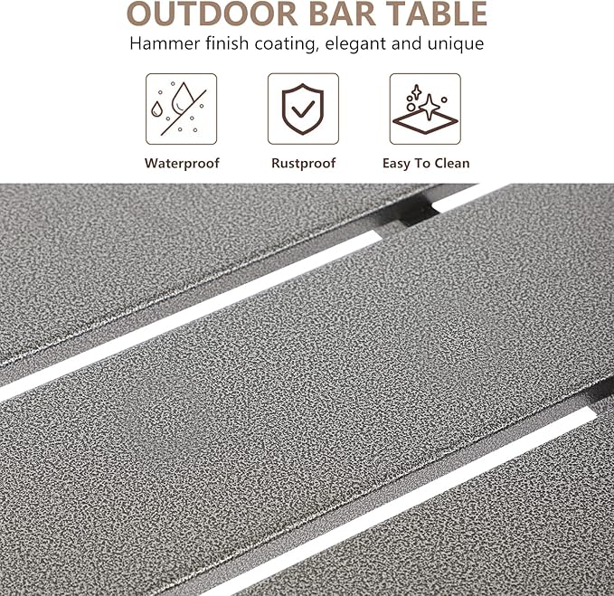 Outdoor Patio Counter Height Bar Table - Image 7