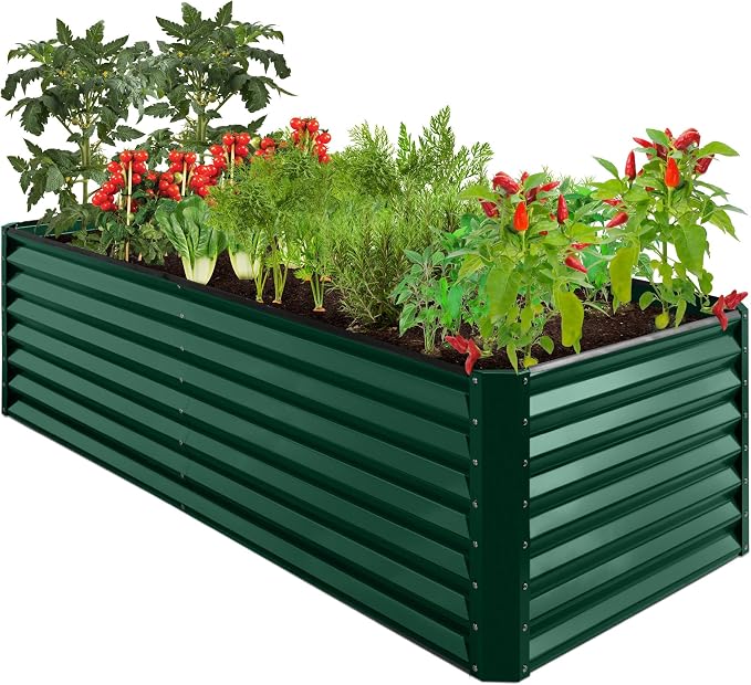 Best Choice Products 8x4x2ft Outdoor Metal Raised Garden Bed, Deep Root Planter by BestChoiceProducts
