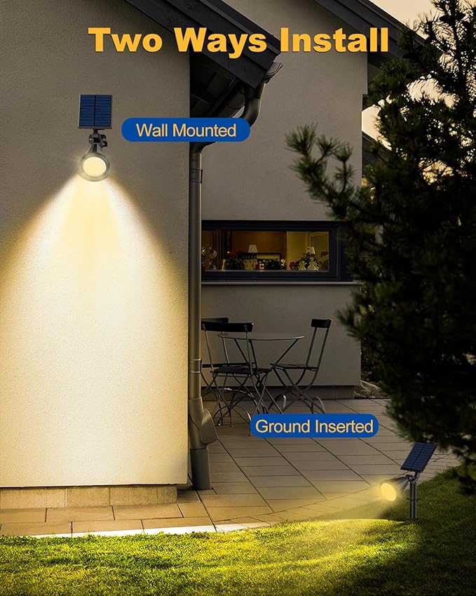 Outdoor Solar Spot Lights, 6 Pack IP65 Waterproof Spotlights - Image 6