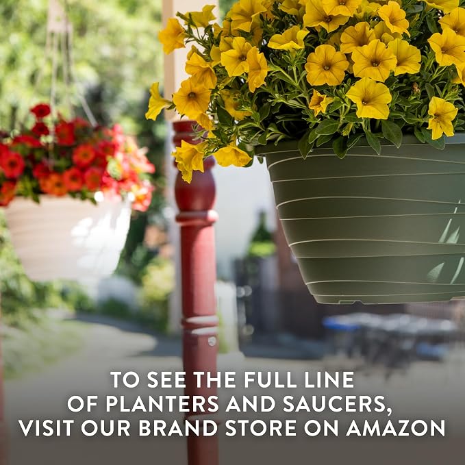 The HC Companies 11 Inch Wrapt Hanging Planters, Lightweight UV-Resistant - Image 7