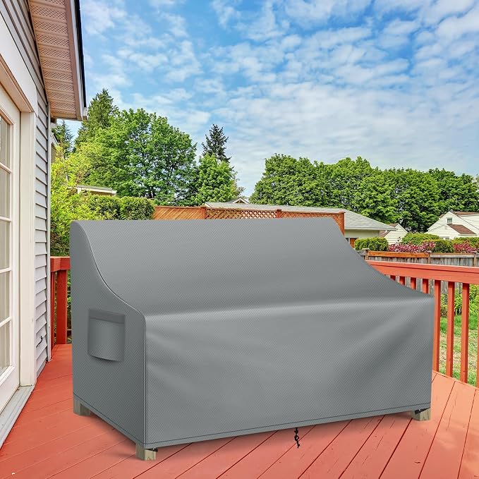 WLEAFJ Patio Sofa Cover Waterproof, Outdoor Loveseat Cover, Heavy Duty Outdoor - Image 6