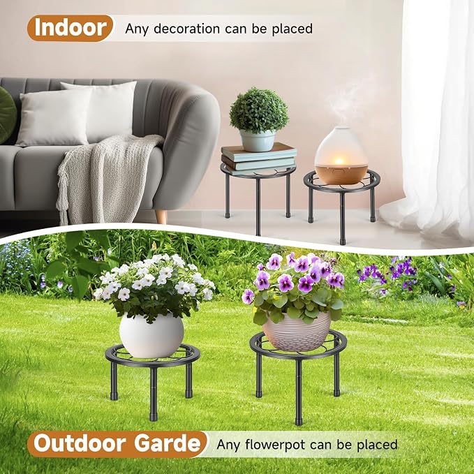 5 Pack Metal Plant Stand, Iron Plant Stands - Image 3