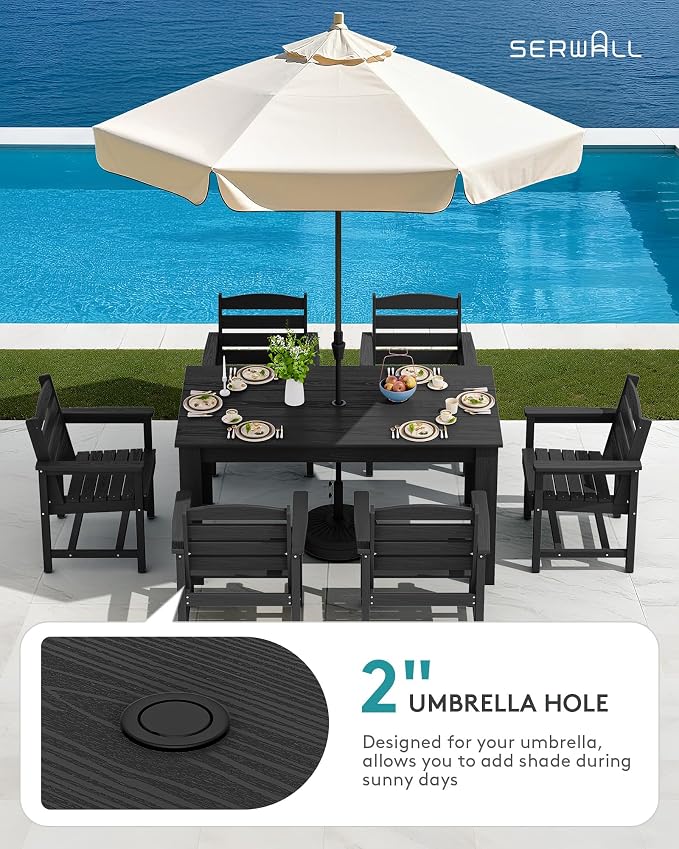 SERWALL Patio Dining Sets for 8, Outdoor Dining Sets for 8 Person - Image 3