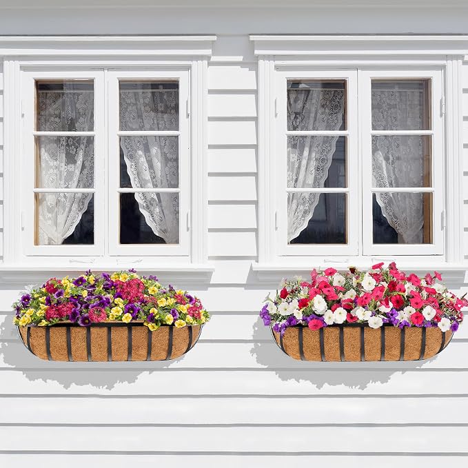 Y&M 48" Coco Liner for Window Box Deck Basket Planter Trough Coconut Fiber - Image 6