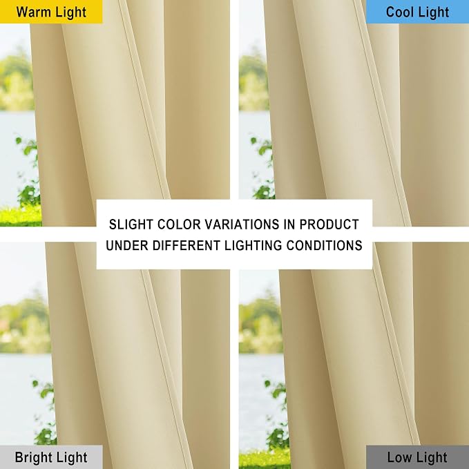 NICETOWN 2 Panels Outdoor Curtains - Image 4