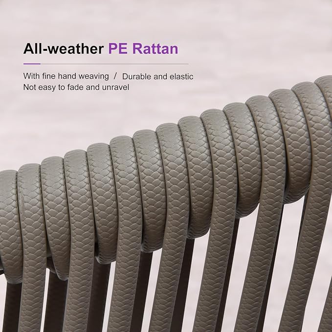 PURPLE LEAF 11 Pieces Outdoor Dining Table and Chairs Set Patio Dining Set - Image 4