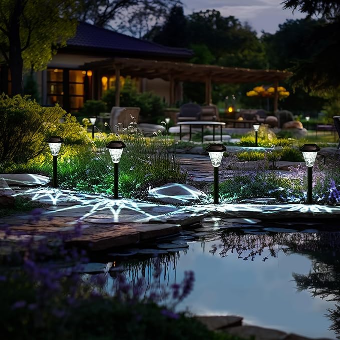 GIGALUMI 8 Pack Solar Lights Outdoor Waterproof, Outdoor Solar Lights - Image 6