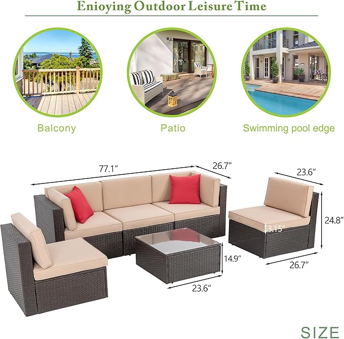 Vongrasig 7 Piece Patio Furniture Set - Image 3