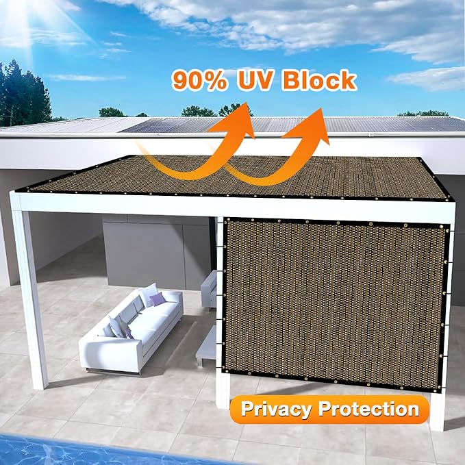 Artpuch Outdoor Pergola Shade Cover 11x12 FT Sun Shade Cloth - Image 3