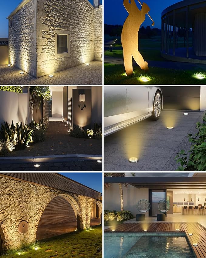 btfarm 16 Pack Solar Lights Outdoor, 8 LED Solar Ground Lights IP65 Waterproof - Image 6