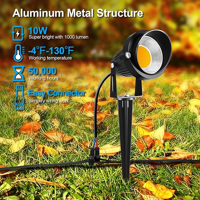 ZUCKEO 10W Low Voltage Landscape Lights LED Landscape Lighting - Image 2