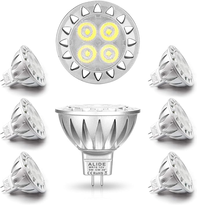 ALIDE MR16 Led Bulbs 6000K Daylight Bright Cool White 5W, Replace 20W 35W by ALIDE