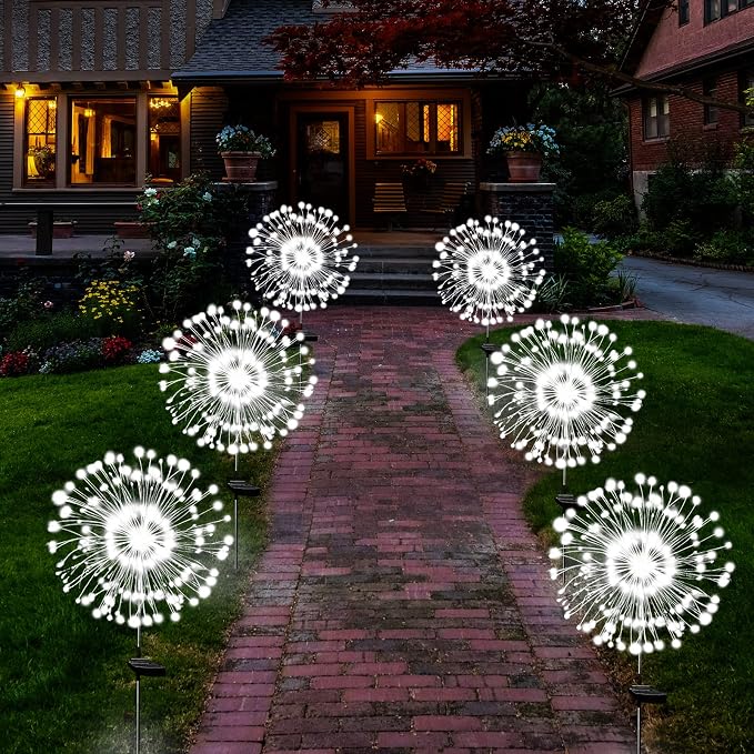 OriginalSourcing Solar Garden Firework Lights Outdoor Waterproof, 4 Pack Solar - Image 5