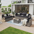 Aoxun 7 Piece Patio Furniture Set Wicker Rattan Patio Conversation Set Outdoor by Aoxun