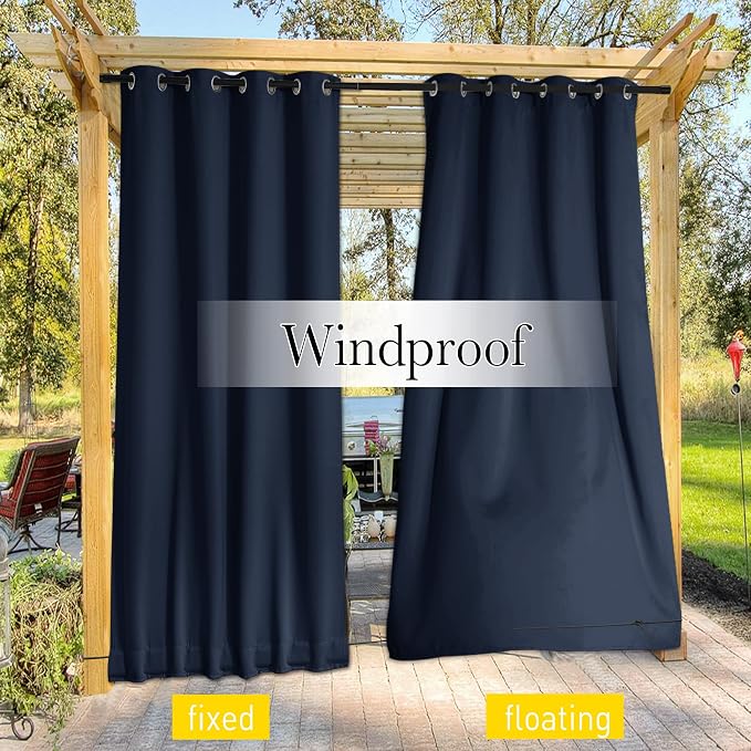 NICETOWN 2 Panels Outdoor Curtains - Image 4