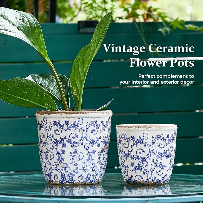 Vintage Ceramic Planter Without Drainage Hole, 6.5 Inch - Image 3