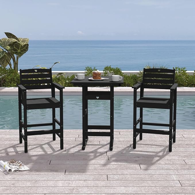 Patio Bar Table, Adirondack Table1 Pieces Set, Bar Height outdoor bar table Set - Image 2