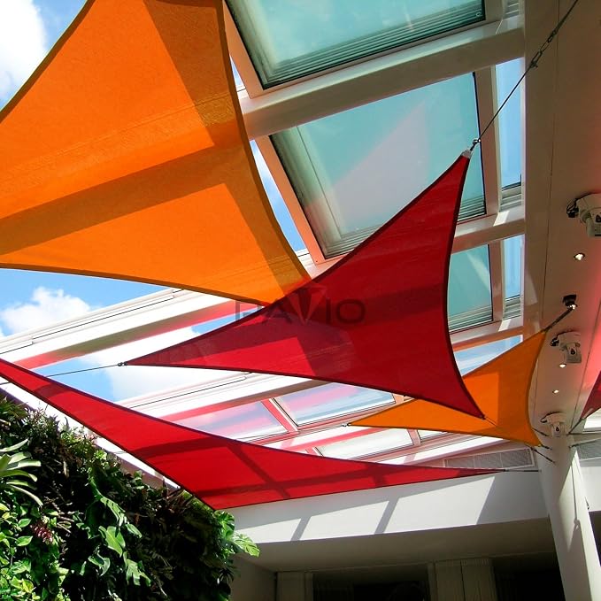 Patio Paradise 13' x 13' x 13' Sun Shade Sail Triangle Canopy Shade Cloth - Image 6