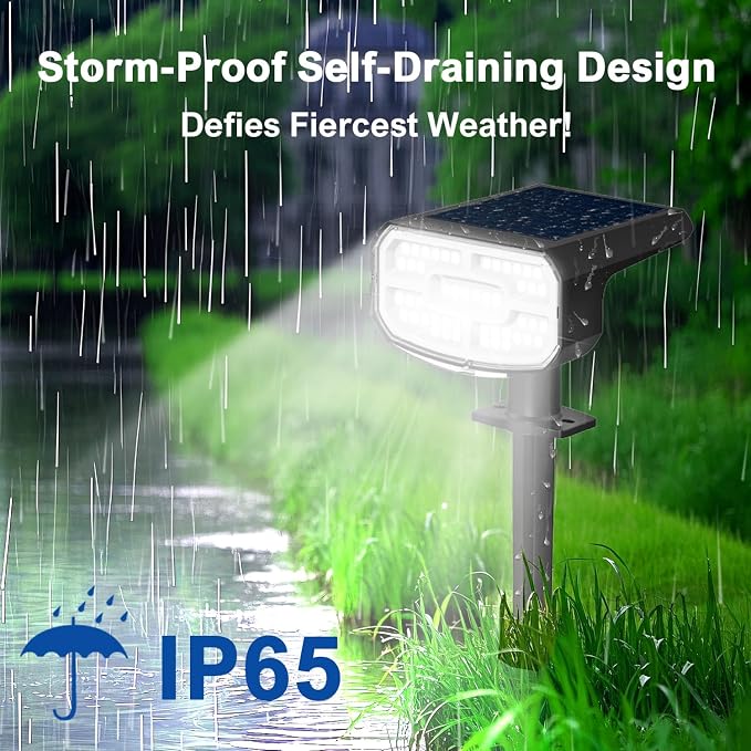 Solar Lights Outdoor Waterproof IP65, Super Bright LED, Cool Light 2 Lighting - Image 6