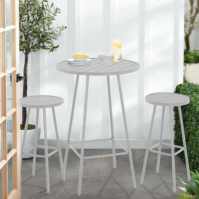 Best Choice Products 3-Piece Patio Dining Set, Bar Height, Outdoor Bistro Set - Image 7