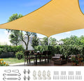 Quictent 20x16ft Rectangular Sun Shade Sail 185G HDPE Canopy 98% UV Block by QUICTENT
