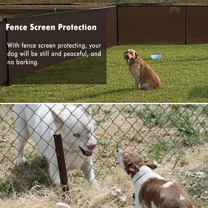 UPGRADE Privacy Fence Screen 4'x47' Brown Outdoor 90% Visibility Blockage 170 - Image 6