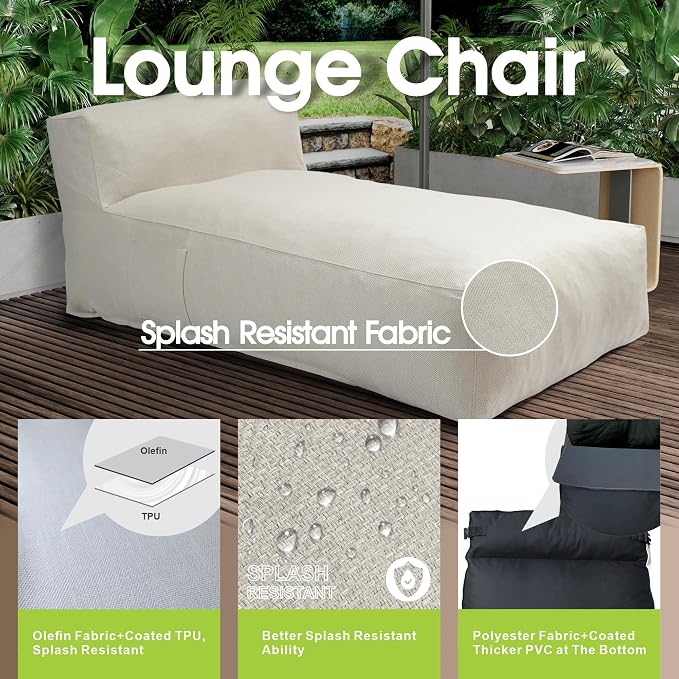 Outdoor Bean Bed Chair Sun Lounger, Outdoor Couch Sofa - Image 6