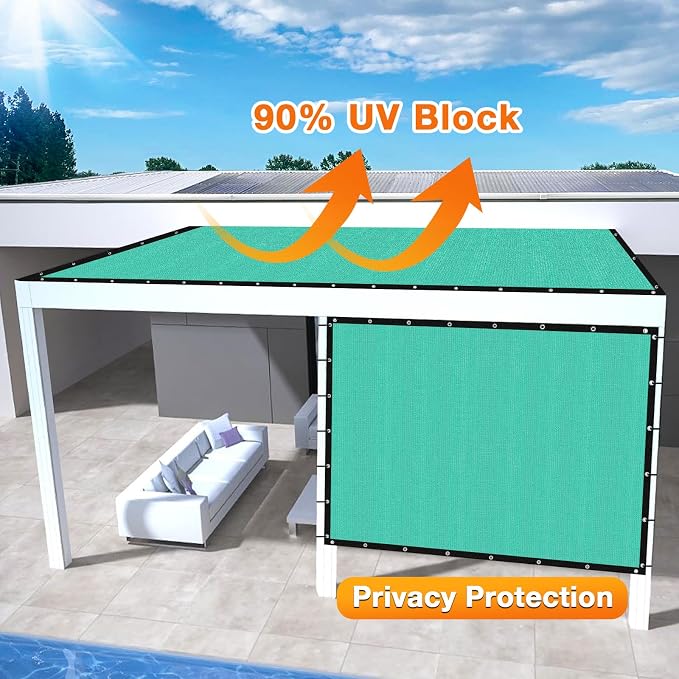 Artpuch Outdoor Pergola Shade Cover 10' X 10' Sun Shade Cloth - Image 3