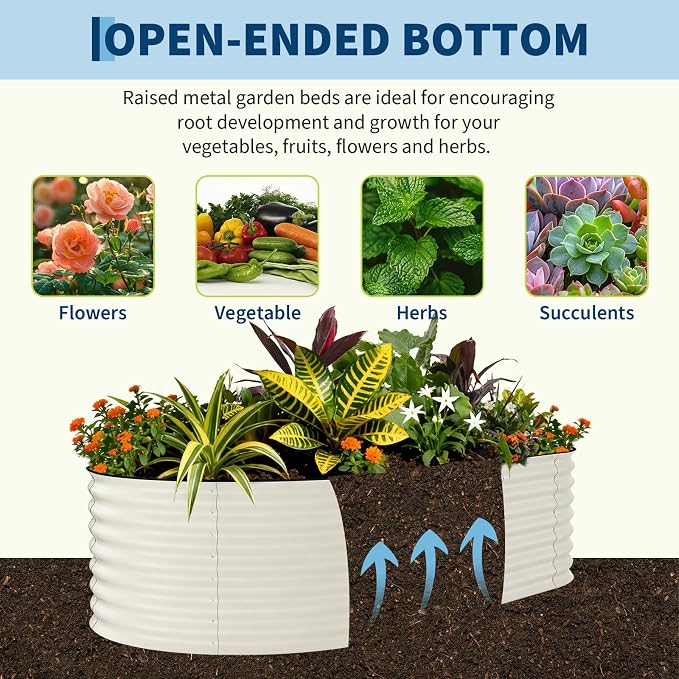 Garvee Galvanized Raised Garden Bed Outdoor, Rust-Resistant Raised Garden Beds - Image 6