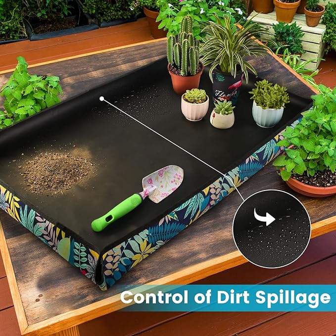 Extra Large Repotting Mat for Indoor Plant Transplanting and Mess Control - Image 4