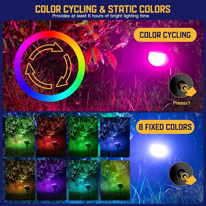 Kyosho Color Changing Solar Outdoor Lights, 9 Lighting Modes Halloween - Image 2