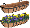 Halatool 2 Pack Heavy-Duty Metal Deck Railing Planter Box, 24 Inch by HALATOOL