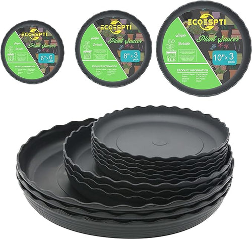 12Pcs Plant Saucer, 6 8 10 Inch Durable Plastic Plant Tray, Drip Tray by Lifecouldbesointeresting