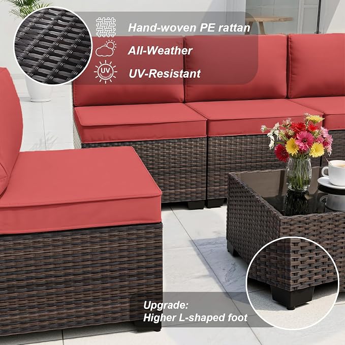 ALAULM 10 Pieces Patio Furniture Set - Image 4