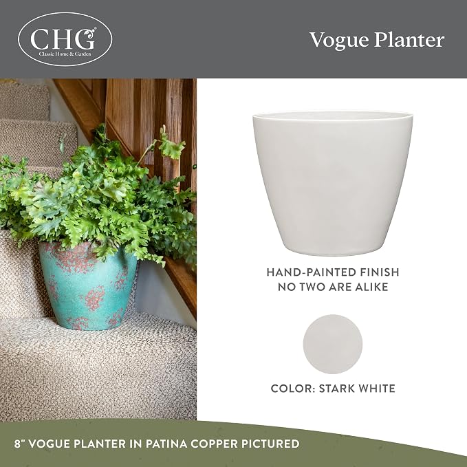 Classic Home and Garden Vogue Planter Pots w/Pottery Quality Finish - Image 2