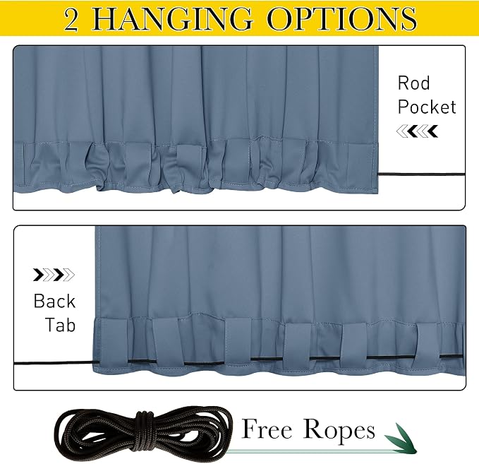 NICETOWN 2 Panels Outdoor Curtains - Image 5