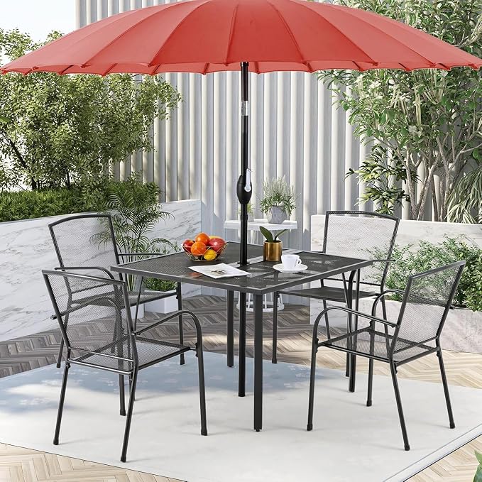 AECOJOY39.4 Outdoor Patio Dining Table and Chairs Set by AECOJOY