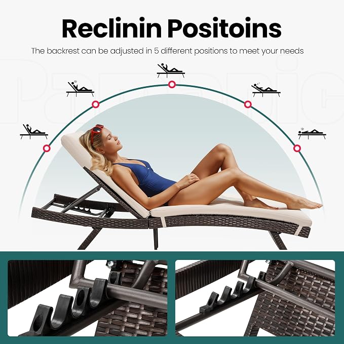 Pamapic 6-Piece Patio Chaise Lounge Set - Image 5