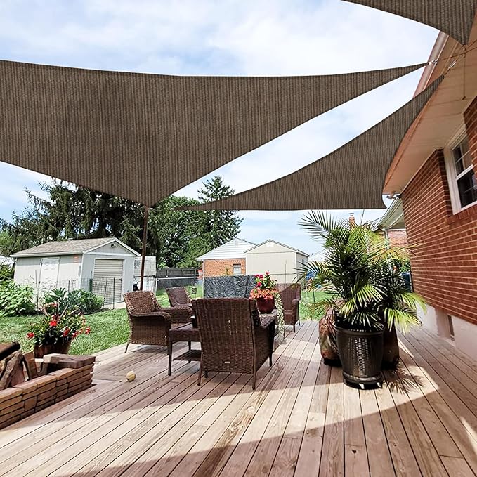 Patio Paradise 18' x 18' x 18' Sun Shade Sail Triangle Canopy Shade Cloth by Patio