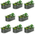 A ANLEOLIFE 8-Set 8X4X2 ft Galvanized Raised Garden Bed Kit, Oval Metal Deep by AAnleolife
