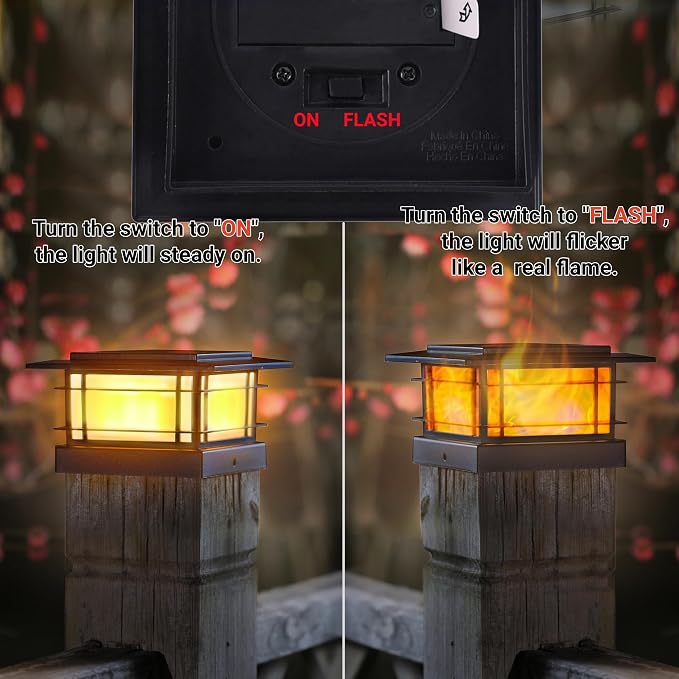 Dynaming 4 Pack Solar Post Cap Lights Outdoor - Image 5