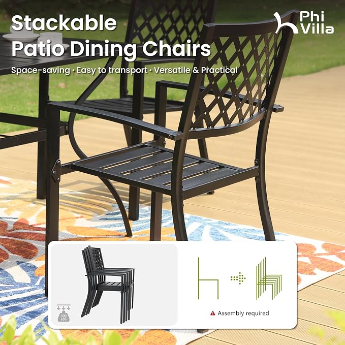 PHI VILLA 7 Piece Outdoor Dining Set - Image 4