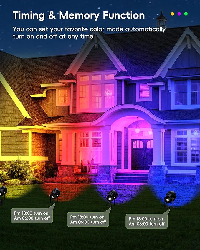 CORESLUX Christmas Smart Spot Lights Outdoor, Color Changing Warm White - Image 5