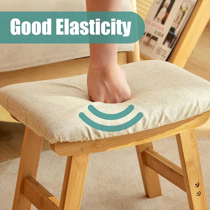 Foot Stools Ottoman, Small Soft Footrest Ottoman - Image 6