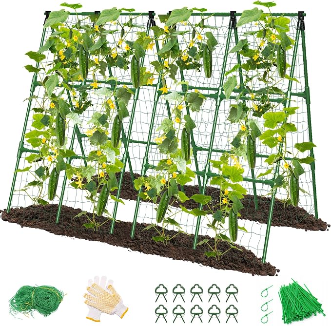 2 Pack Cucumber Trellis, Garden Trellis by MYMULIKEHOME
