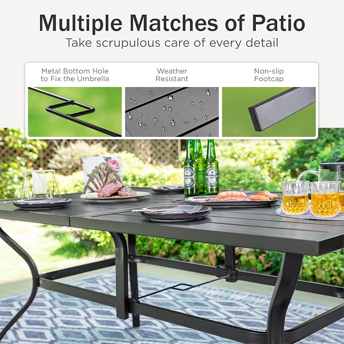 PHI VILLA 7 Pieces Outdoor Dining Set - Image 8
