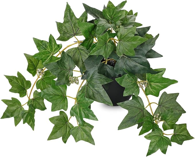 17.7" Artificial Plants Indoor Home Decor, Fake Potted Silk Plants by VillaComo