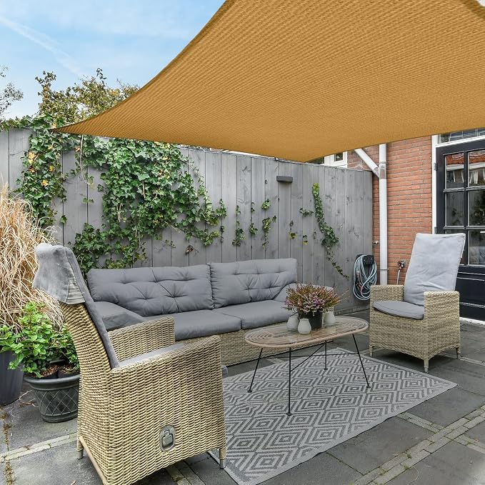 AsterOutdoor Sun Shade Sail Rectangle 16' x 20' UV Block Canopy - Image 8