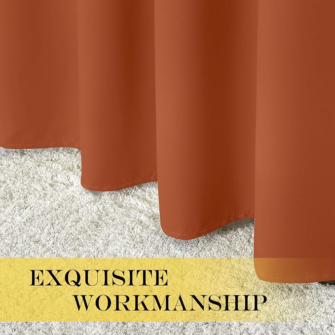 NICETOWN Room Divider Curtain 132 Inches Long, Wide Blackout Sliding Door - Image 7